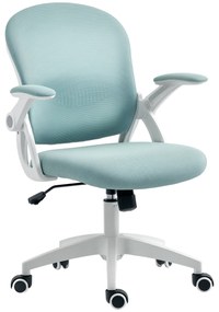 Vinsetto Scaun de Birou Ergonomic, cu Spătar din Plasă, Scaun de Birou cu Înălțime Reglabilă, 65.5x61.5x88-97.5 cm, Albastru Deschis | Aosom Romania