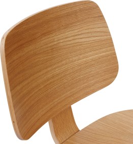 MAZZONI EXPORT AURA Stejar Natural - SCAUN DIN LEMN PENTRU LIVING SUFRAGERIE BUCĂTĂRIE MODERN NORDIC