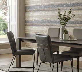 Tapet Linea, Denim Blue Grey Luxury Striped, 1838 Wallcoverings, 5.3mp / rola