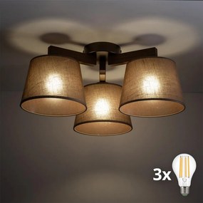 BRILAGI - Lustră LED aplicată LATTE 3xE27/15W/230V pin/maro