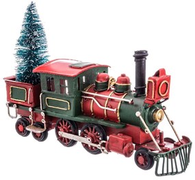 Figurină de Crăciun din metal (înălțime 13 cm) Train – Casa Selección