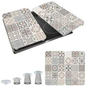 WENKO 53904100 - Capac pentru plită 30x52 cm multicolor/gri/transparent