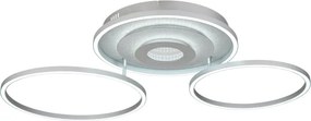 Globo 67824-40 - Plafonieră LED reglabilă MILES 40W/230V 57x99,2 cm argintie + telecomandă