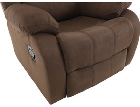 Fotoliu relaxant reglabil -recliner, material maro,Bortis Impex