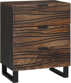 vidaXL Dulap de noapte castan 50 x 33 x 62 cm Lemn masiv de acacia