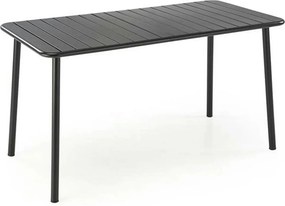 Masa gradina BOSCO, negru, metal, 140x70x76 cm