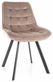 Scaun de bucătărie Albons Velvet, bej