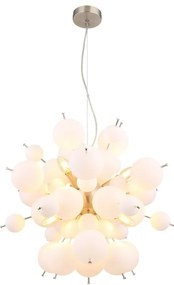 Lustra suspendata design modern UDO 6L nickel/alb
