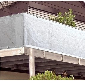 Paravan pentru balcon alb din plastic 300x90 cm - Garden Pleasure