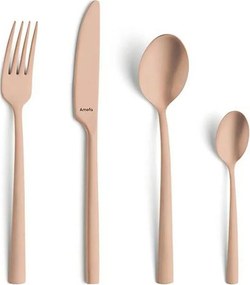 Set tacâmuri MANILLE VINTAGE din oțel inoxidabil, 16 piese, cupru