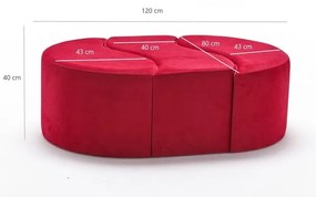 Taburet roșu Alya – Artie