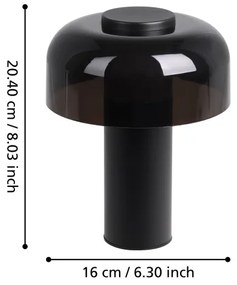 Lampă LED dimabilă de exterior Eglo 900983 PONENTE 2,25W/5V 5200mAh IP44 negru