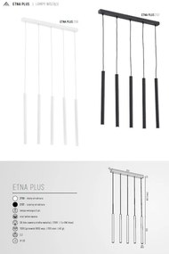 Lustra cu 5 pendule design minimalist Etna plus negru