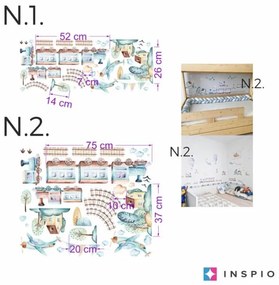 INSPIO Tapet autoadeziv pentru perete - Tren și avioane