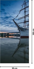 Fototapet pentru ușă - Barca cu vele (95x205cm)