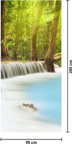 Fototapet pentru ușă - Huai Mae Kamin, cascade în pădure (95x205cm)