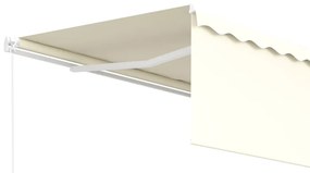 Copertina retractabila manual cu stor, crem, 4x3 m Crem, 4 x 3 m