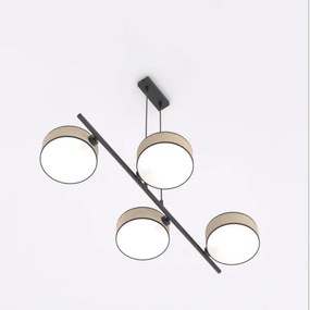 Lustră suspendată cu cablu DRUMZ 4xE14/10W/230V bej