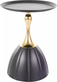 Masuta cafea PIANA, negru/auriu, metal, 38x50 cm