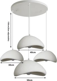 BRILAGI - Lustră pe cablu WABI SABI 4xE27/60W/230V albă