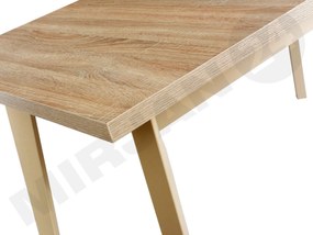 Masă Harry 80 x 140+180 V (Stejar grandson L) (Negru). 1059238