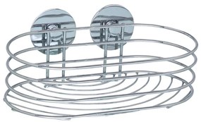 WENKO 18775100 - Poliță rotundă TURBO-LOC din oțel, 23,5 x 13,5 cm, crom lucios