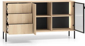 Comodă cu sertare și iluminare Harmona 160 cm - stejar lindberg