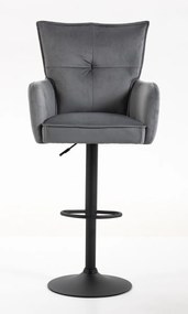 HR250W Scaun Catifea Grafit Bază Neagră