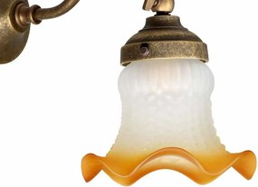 Aplica de perete stil clasic italian din alama si sticla Bell