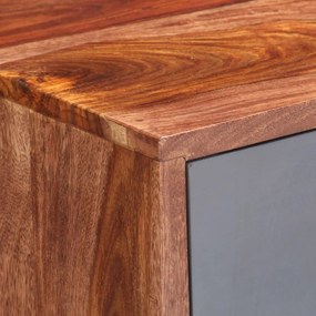 Servanta, gri, 120 x 30 x 55 cm, lemn masiv de sheesham
