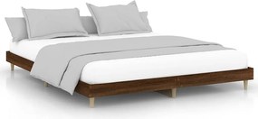 vidaXL Cadru pat fără saltea stejar maro 120x200 cm, lemn prelucrat