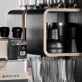 Dulap de baie / canistră - Bathroom Cabinet, Nano Black, 6 variante - Danish Fuel Variantă: Smoked Oak