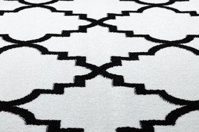 Covor Sketch - F343 cremă și negru marocani Trellis