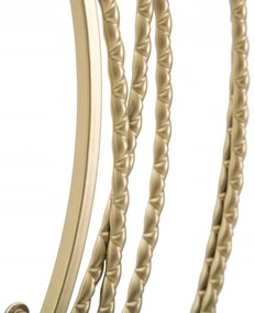 Ceas decorativ auriu din metal, ∅ 50 cm, Gold Circles Mauro Ferretti