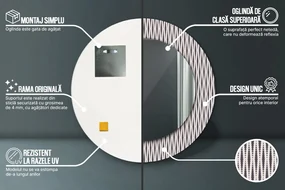 Decoratiuni perete cu oglinda Model de punct geometric