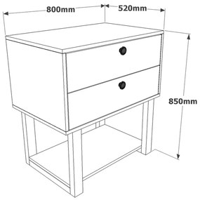 Set mobilier birou Menauras 8 (Nuc baroc + antracit). 1107153