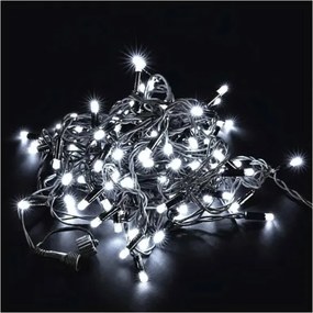 Instalație luminoasă conectabilă 100xLED/10m IP44 alb rece negru