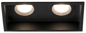 Rama Spot incastrabil tavan baie IP44 HYDE SQ 2L negru