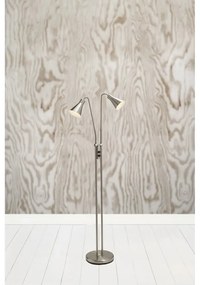 Lampadar argintiu cu abajur din metal (înălțime 150 cm) Odense – Markslöjd