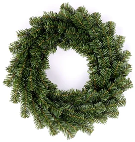 Coroniță verde artificială, nedecorată, diametru50 cm