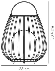 Nordlux - Lampă portabilă LED JIM TO-GO 3W/3,7V IP54, reglabilă intensitate