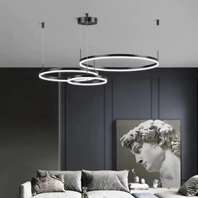 Lustra LED Cu Telecomanda, Elit's, ORO Lux 3, Negru Sidef 160w