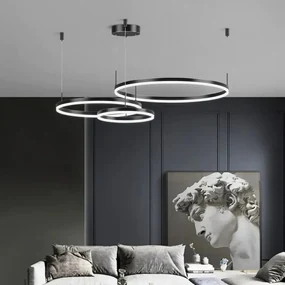 Lustra LED Cu Telecomanda, Elit's, ORO Lux 3, Negru Sidef 160w