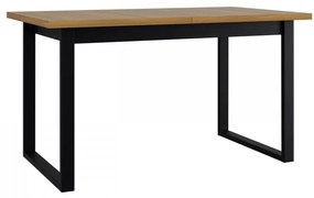Masă sufragerie extensibilă Elarna 80 x 140 180 III (Stejar grandson + Negru) (pentru 4-8 persoane). 1105373