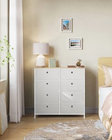 Comoda cu sertare TRENILO 80x81,5 cm, stejar/alb