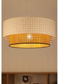 Lustră pe cablu NATIA 1xE27/60W/230V alb/maro