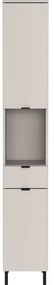 Dulap de baie crem înalt, îngust 30x190 cm Arcena – Germania