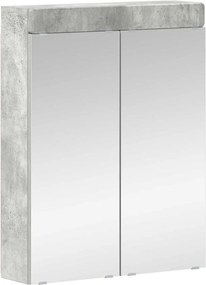 vidaXL Dulap cu oglindă pentru baie TULUM Gri din beton Lemn compozit