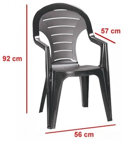 Set mobilier de grădină Lisbon 4+1, grafit