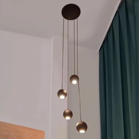 Lustră LED pe cablu MIDWAY 4xGU10/4,8W/230V neagră